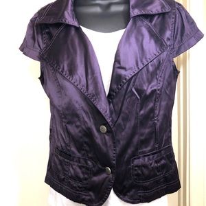 Purple Short Sleeve Blazer